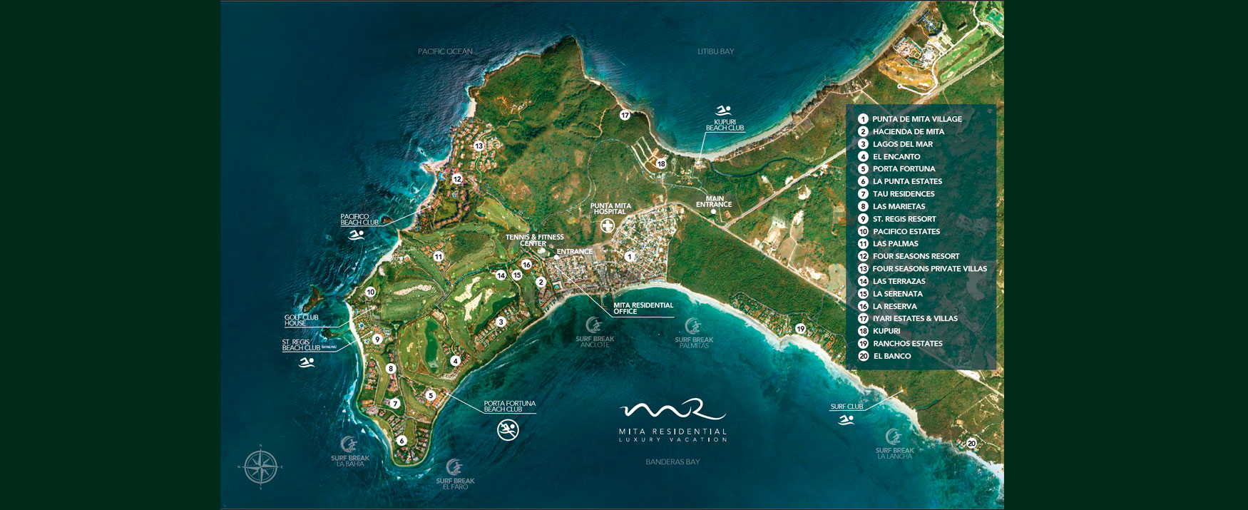 Punta mita map experiences